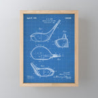 Golf Driver Patent - Golf Art - Blueprint Mini Art Print Gallery Image 1