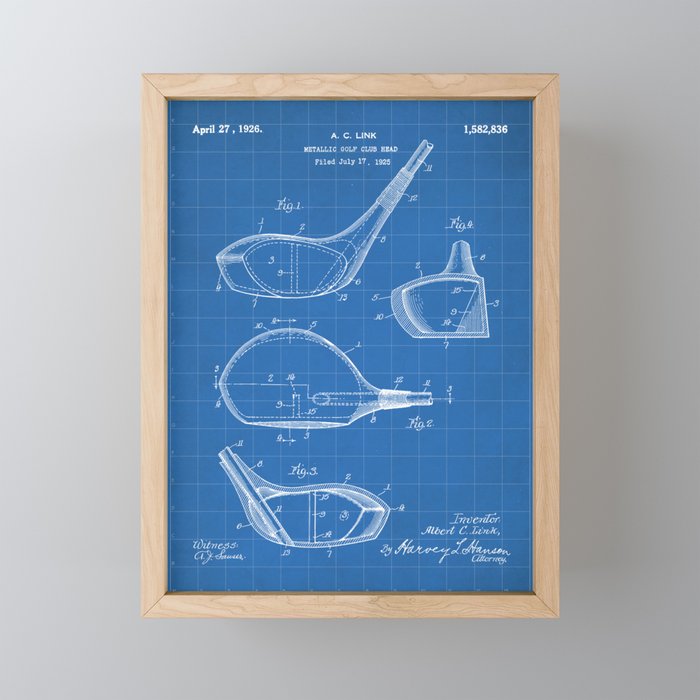 Golf Driver Patent - Golf Art - Blueprint Mini Art Print Gallery Image 1