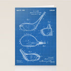 Golf Driver Patent - Golf Art - Blueprint Stationery Card Gallery Image 2