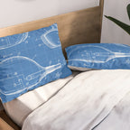 Golf Driver Patent - Golf Art - Blueprint Pillow Sham Gallery Image 2