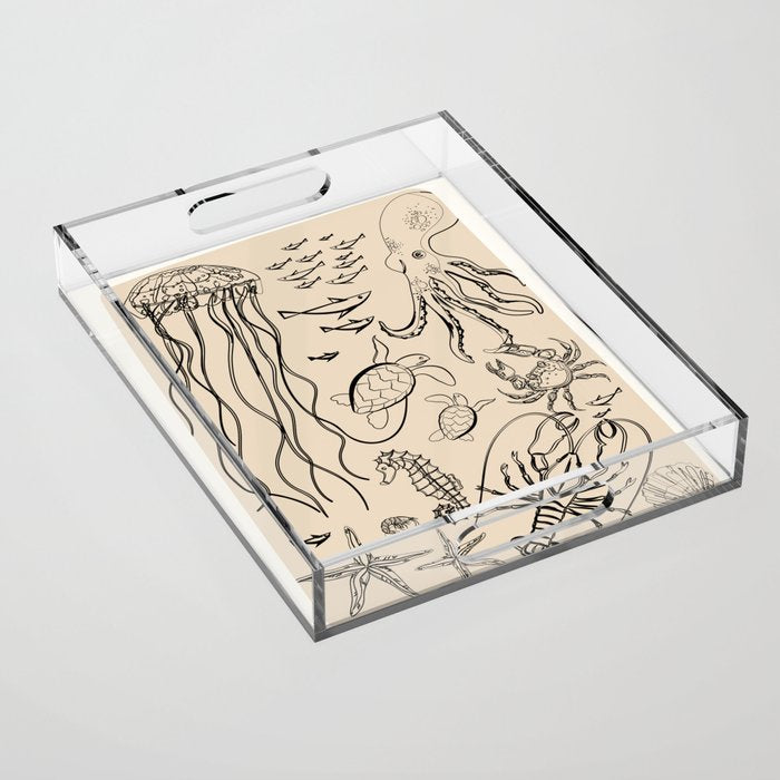 Minimal Sea Life 2 Acrylic Tray Gallery Image 1
