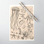 Minimal Sea Life 2 Wrapping Paper Gallery Image 1