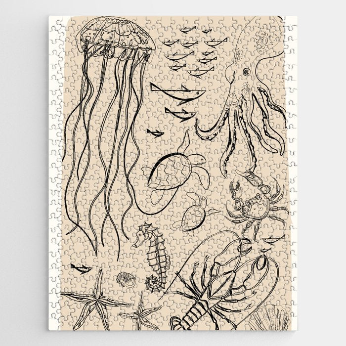 Minimal Sea Life 2 Jigsaw Puzzle Gallery Image 1
