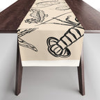 Minimal Sea Life 2 Table Runner Gallery Image 1