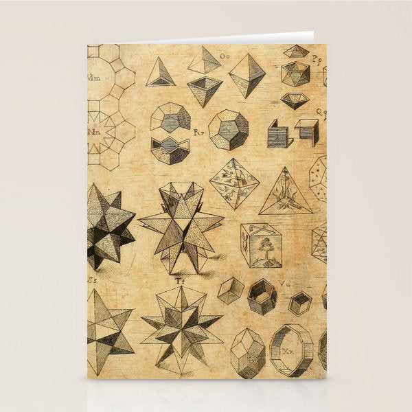 Art from "The Harmony of the World" by Johannes Kepler (1619) Stationery Card Gallery Image 2