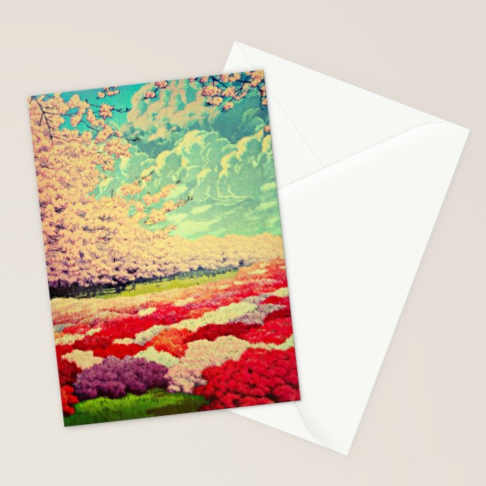  Impending Spring Storm - A Pink Welcome at Yaha - Nature Landscape Stationery Card Gallery Image 2