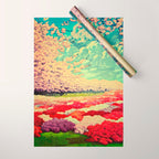  Impending Spring Storm - A Pink Welcome at Yaha - Nature Landscape Wrapping Paper Gallery Image 1