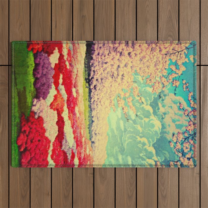  Impending Spring Storm - A Pink Welcome at Yaha - Nature Landscape Outdoor Rug Gallery Image 1