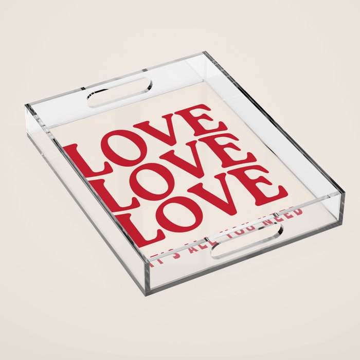 Love Love Love Acrylic Tray Gallery Image 1