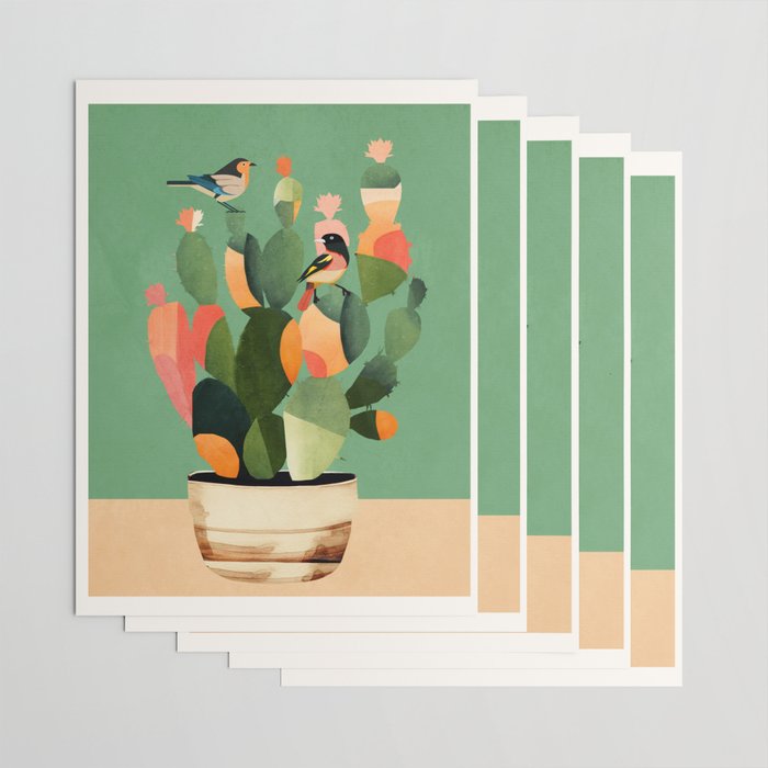Cactus & Birds 3 Wrapping Paper Gallery Image 3