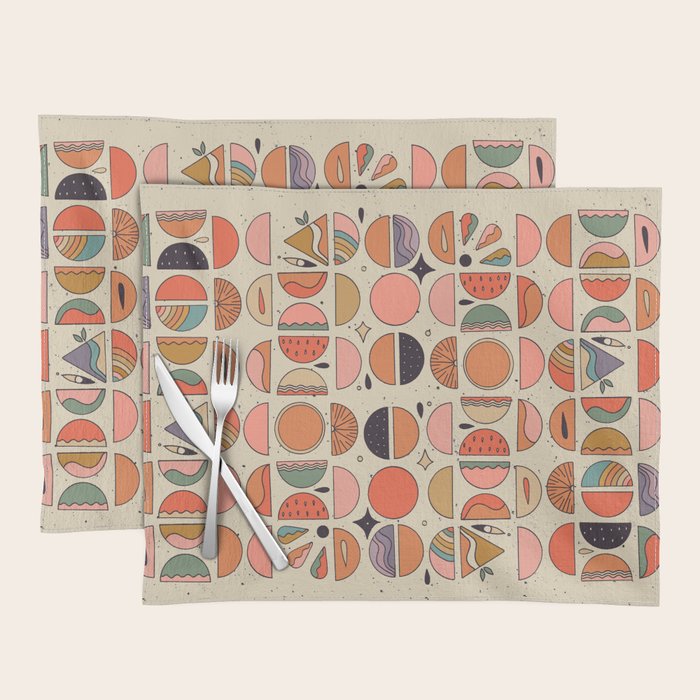 Retro Fruits Placemat Gallery Image 1