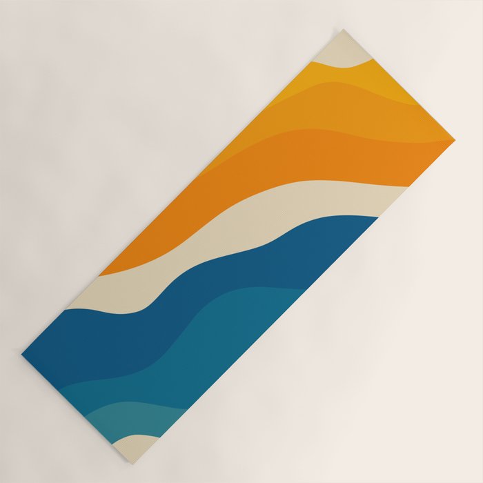 Minimalist abstract waves Yoga Mat Gallery Image 1