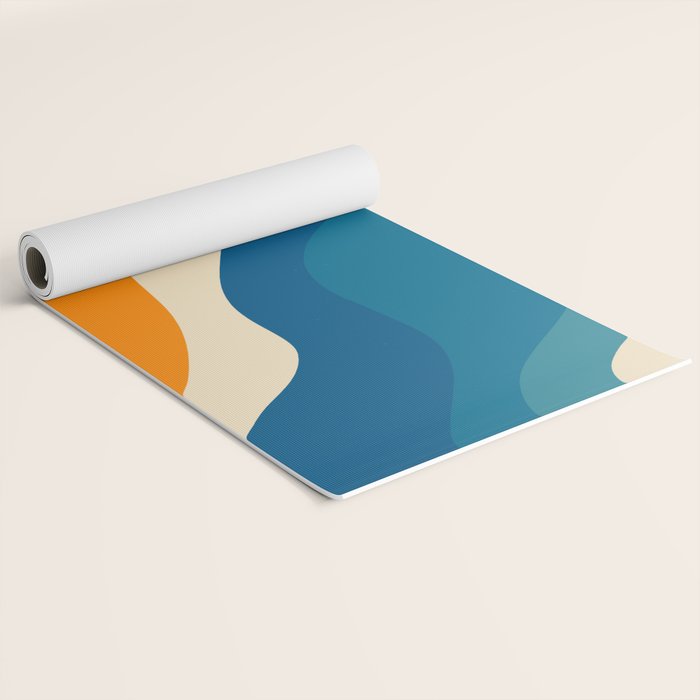 Minimalist abstract waves Yoga Mat Gallery Image 2