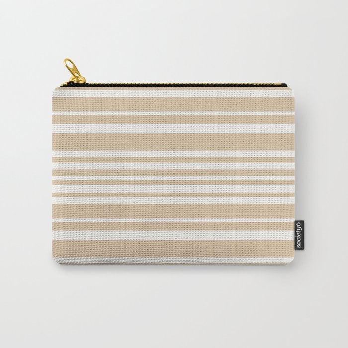 Classic Stripes XLIII - Neutral Tan Carry All Pouch Gallery Image 1