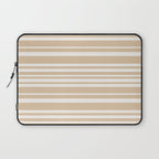 Classic Stripes XLIII - Neutral Tan Laptop Sleeve Gallery Image 1