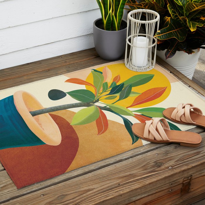 Colorful Branching Out 35 Outdoor Rug Gallery Image 2