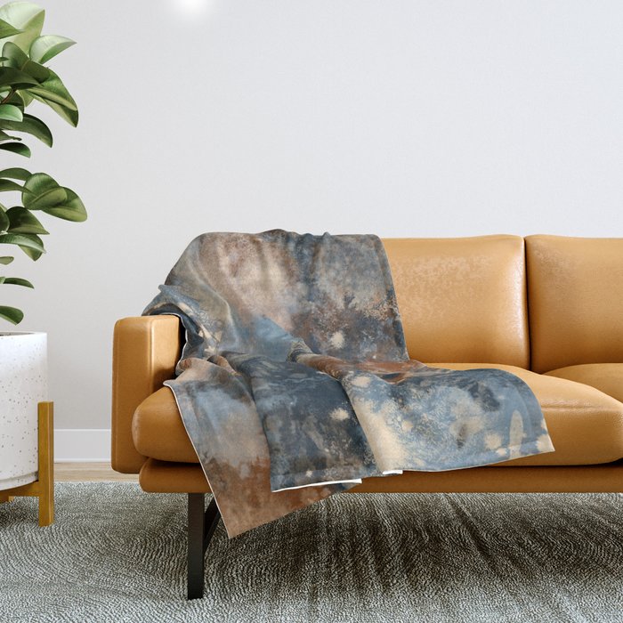 Earth watercolor splashes 2 Throw Blanket Gallery Image 1