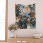 Earth watercolor splashes 2 Wall Tapestry Gallery Image 2