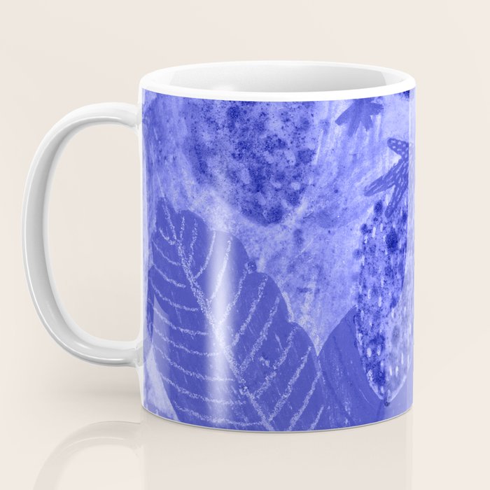 Strawberry Garden in Botanical Blue Coffee Mug Gallery Image 3