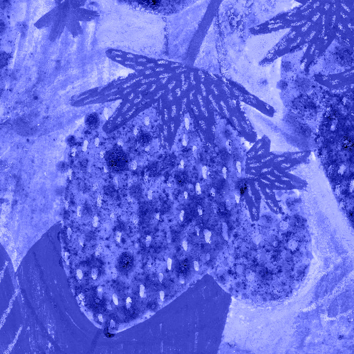 Strawberry Garden in Botanical Blue Coffee Mug Gallery Image 2