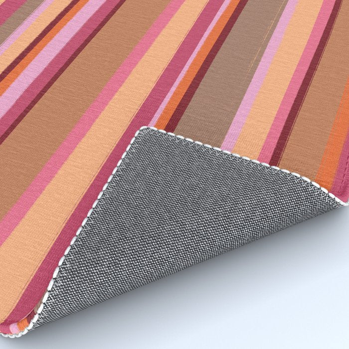 Sunday Morning Stripes Inspired by PANTONE 17 1230 Mocha Mousse Rug Gallery Image 4