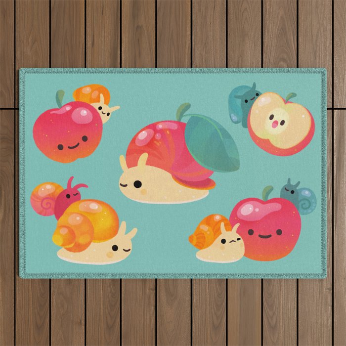 Apple snail Outdoor Rug Gallery Image 1