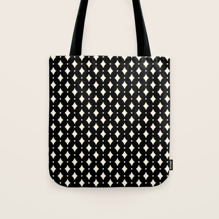 Vintage Stars IX Black and White Tote Bag Gallery Image 1