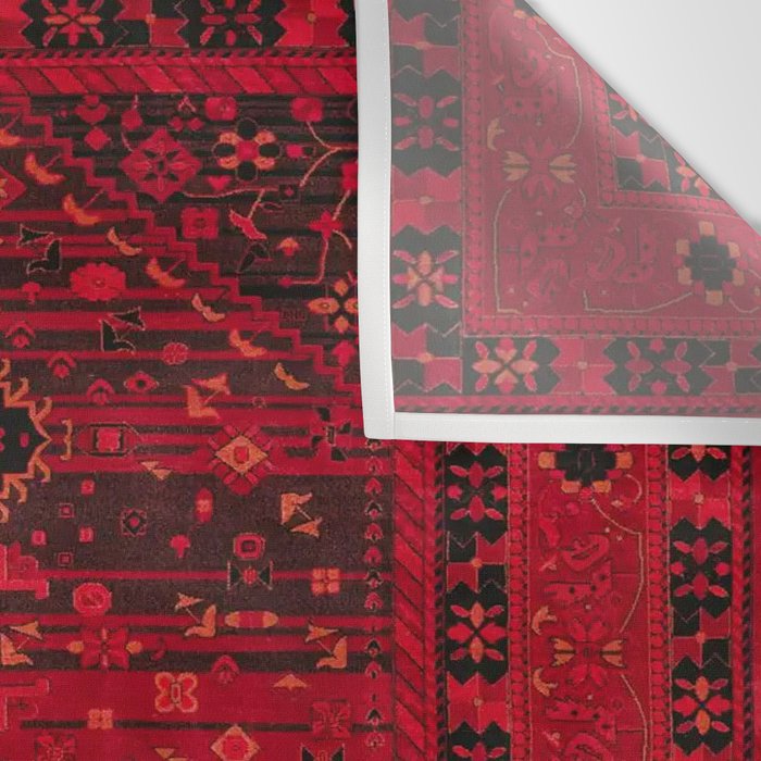 Scarlet Elegance: Oriental Moroccan & Ottoman Artistry Wall Tapestry Gallery Image 3