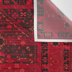 Scarlet Elegance: Oriental Moroccan & Ottoman Artistry Wall Tapestry Gallery Image 3