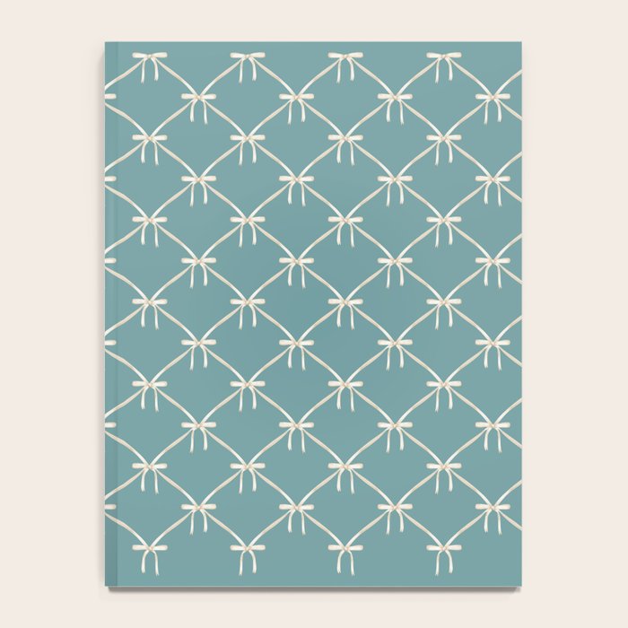 Bows & Ribbons Pattern LIV Teal Green Notebook Gallery Image 4