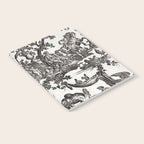Antique 18th Century French Vintage Toile de Jouy Black & White Notebook Gallery Image 2