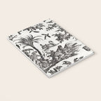 Antique 18th Century French Vintage Toile de Jouy Black & White Notebook Gallery Image 3