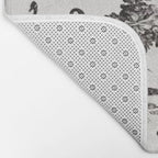 Antique 18th Century French Vintage Toile de Jouy Black & White Bath Mat Gallery Image 2