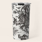 Antique 18th Century French Vintage Toile de Jouy Black & White Travel Mug Gallery Image 1
