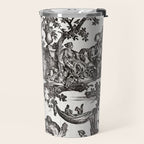 Antique 18th Century French Vintage Toile de Jouy Black & White Travel Mug Gallery Image 2