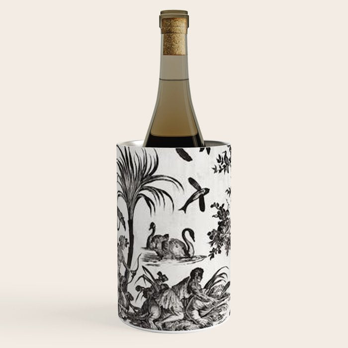 Antique 18th Century French Vintage Toile de Jouy Black & White Wine Chiller Gallery Image 2