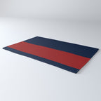 Navy Bold Red Stripe Rug Gallery Image 3