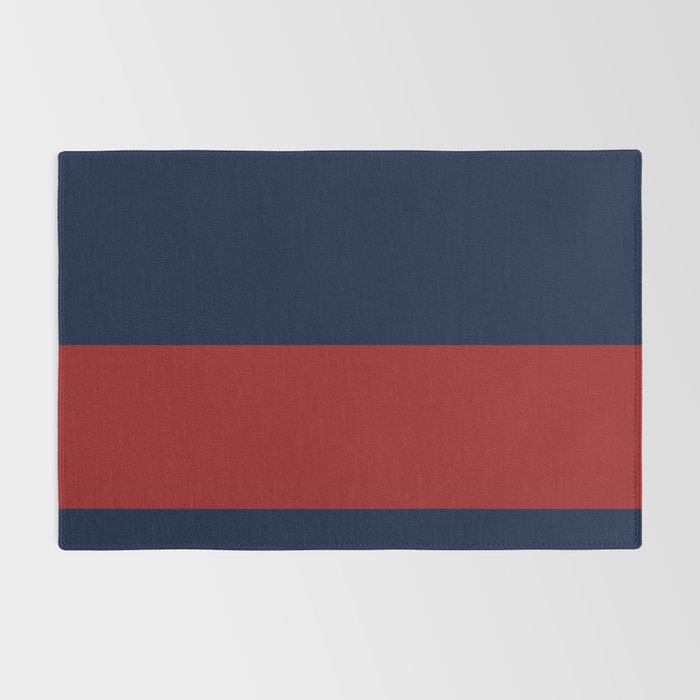 Navy Bold Red Stripe Rug Gallery Image 2