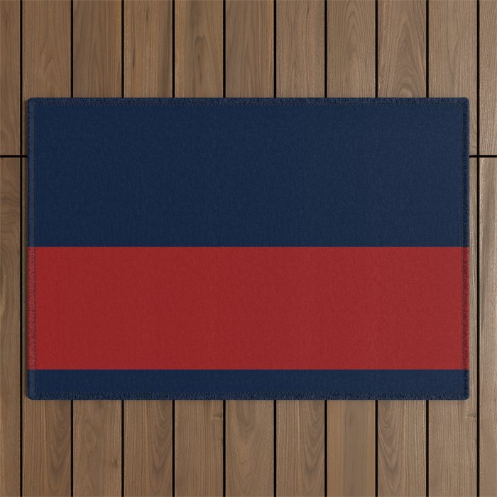 Navy Bold Red Stripe Outdoor Rug Gallery Image 1