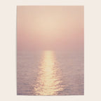 Golden Sunset - Aerial Ocean - Rose Pink Sky - Horizon - Sea Travel photography by Ingrid Beddoes Poster Gallery Image 4