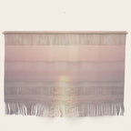 Golden Sunset - Aerial Ocean - Rose Pink Sky - Horizon - Sea Travel photography by Ingrid Beddoes Wall Hanging Gallery Image 1