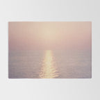 Golden Sunset - Aerial Ocean - Rose Pink Sky - Horizon - Sea Travel photography by Ingrid Beddoes Rug Gallery Image 2