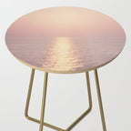 Golden Sunset - Aerial Ocean - Rose Pink Sky - Horizon - Sea Travel photography by Ingrid Beddoes Side Table Gallery Image 2