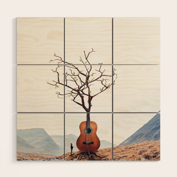 Guitar Tree Wood Wall Art Gallery Image 1