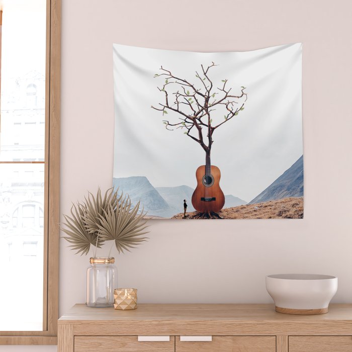 Guitar Tree Wall Tapestry Gallery Image 2