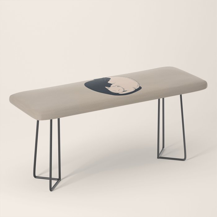 Yin Yang Cats Illustration Bench Gallery Image 1