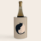 Yin Yang Cats Illustration Wine Chiller Gallery Image 1
