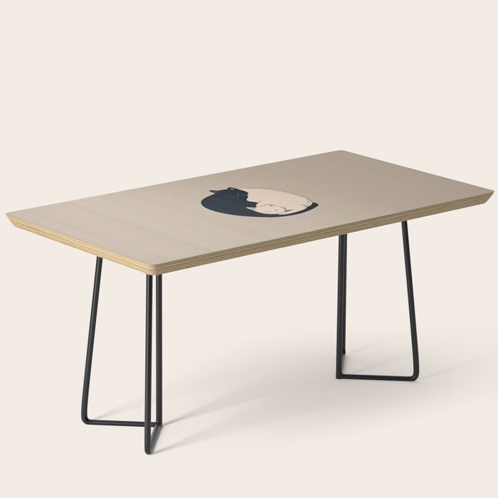 Yin Yang Cats Illustration Coffee Table Gallery Image 1