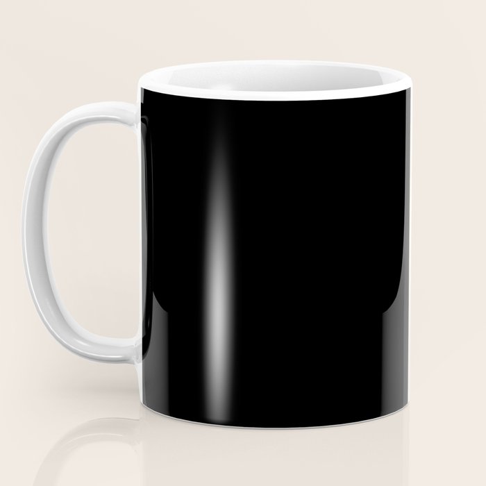 Stripe Black and Cream Half Half Minimal Modern Color Block Pattern Coffee Mug Gallery Image 3