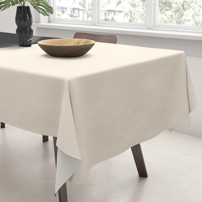 Stripe Black and Cream Half Half Minimal Modern Color Block Pattern Tablecloth Gallery Image 3